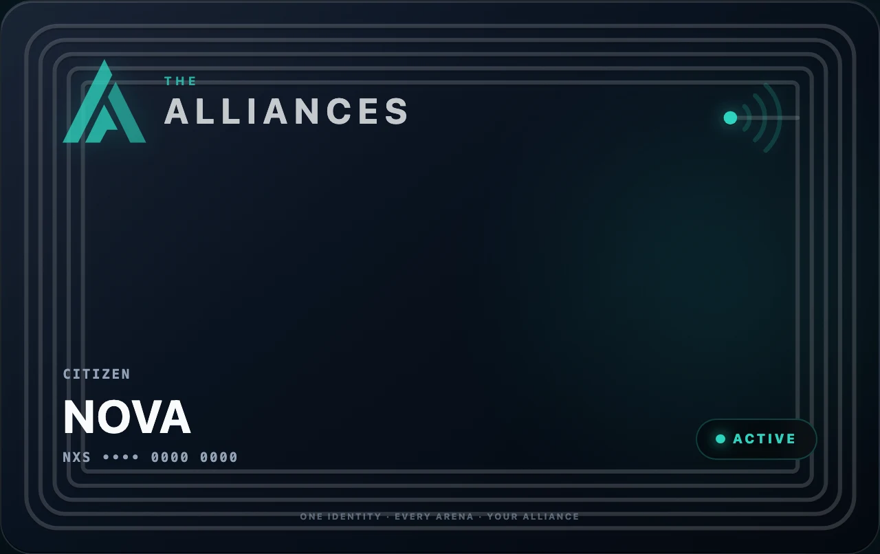 Musteransicht der digitalen The Alliances Citizen Card